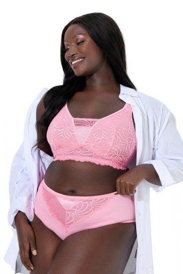 Ulla Popken 811602 Culottes en dentelle Rose - Culottes - 