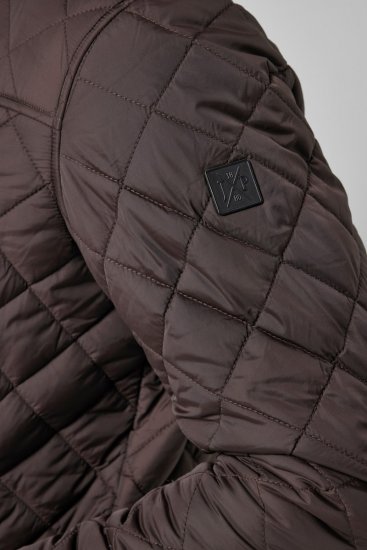 JP1880 811805 Veste matelassée à col velours côtelé Brun noir - Vestes - Vestes Homme Grandes Tailles