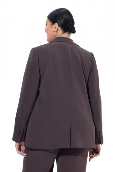 Ulla Popken 811944 Blazer classique Brun acajou - Blazers - Blazers grande taille pour femme