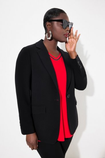 Ulla Popken 811944 Blazer classique Noir - Blazers - Blazers grande taille pour femme