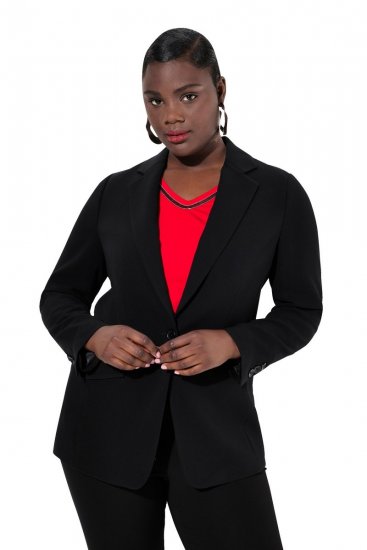 Ulla Popken 811944 Blazer classique Noir - Blazers - Blazers grande taille pour femme
