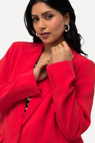Ulla Popken 811944 Blazer classique Rouge - Blazers - Blazers grande taille pour femme