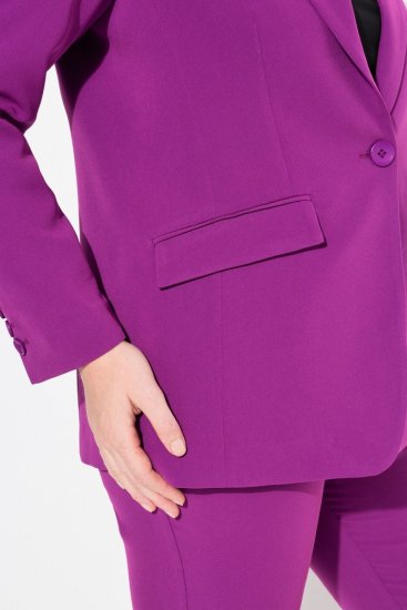 Ulla Popken 811944 Blazer classique Prune - Blazers - Blazers grande taille pour femme