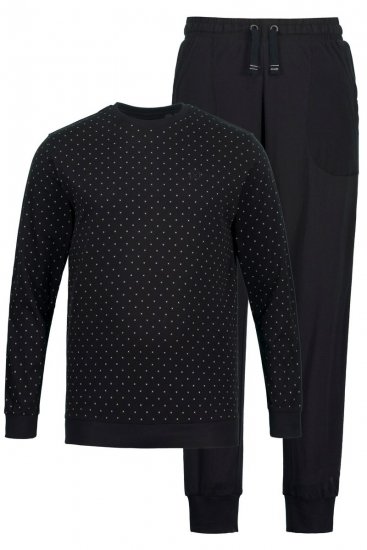 JP1880 Two-piece Pyjamas Long Sleeve and Long Trousers Black - Sous-vêtements & bain - Sous-vêtements Grande Taille