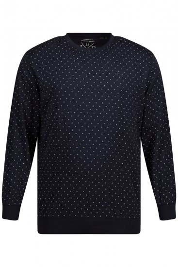 JP1880 Pyjamas Two-piece Long Sleeve and Long Trousers Navy - Sous-vêtements & bain - Sous-vêtements Grande Taille