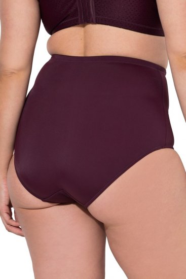 Ulla Popken 813137 Culotte gainante taille haute Bordeaux - Lingerie gainante - 
