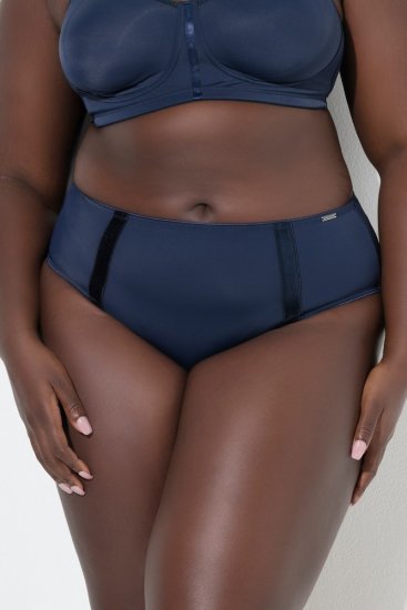 Ulla Popken 815268 Culottes à rayures Bleu marine - Culottes - 