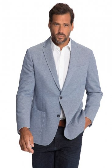 JP1880 815431 Blazer avec doublure partielle légère Bleu mer - Costumes - Costumes grandes tailles 
