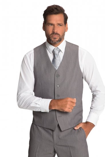JP1880 Keos Flexnamic Gilet de costume Gris acier - Costumes - Costumes grandes tailles 