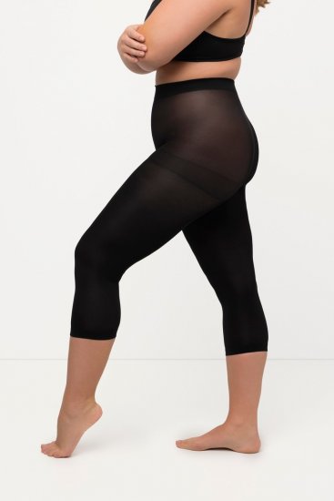 Ulla Popken 815580 Legging collant 3/4 avec protection des cuisses 80 den Noir - Collants & chaussettes - 