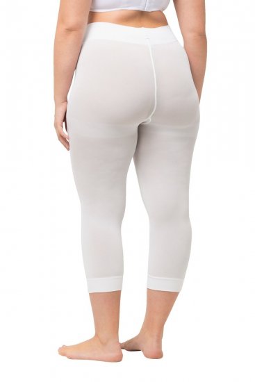 Ulla Popken 815580 Legging collant 3/4 avec protection des cuisses 80 den Blanc - Collants & chaussettes - 