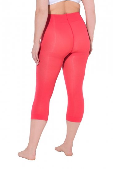 Ulla Popken 815580 Legging collant 3/4 avec protection des cuisses 80 den Rouge clair - Collants & chaussettes - 