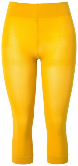 Ulla Popken 815580 Legging collant 3/4 avec protection des cuisses 80 den Jaune moutarde - Collants & chaussettes - 