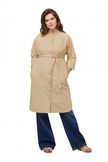 Ulla Popken 816283 Robe chemise Vert clair - Robes - Robes pour toutes les tailles
