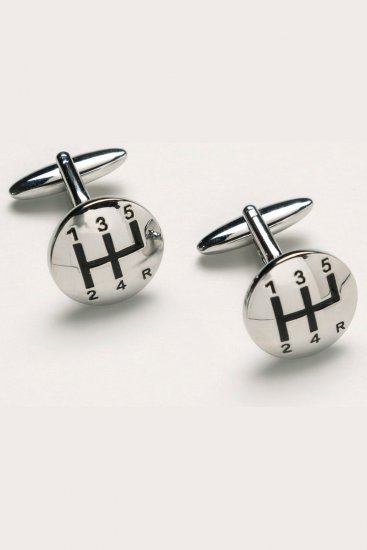 JP1880 816867 Boutons de manchette avec levier de vitesse Gris argenté - Bijoux - 