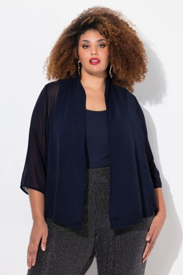 Ulla Popken 817211 Veste Bleu marine - Vestes - Vestes femme grande taille