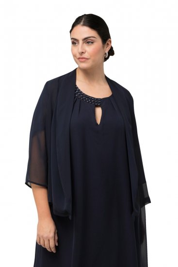 Ulla Popken 817211 Veste Bleu marine - Vestes - Vestes femme grande taille