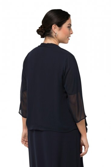 Ulla Popken 817211 Veste Bleu marine - Vestes - Vestes femme grande taille