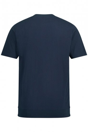 JP1880 818628 T-shirt Henley coupe ventre Bleu marine - T-shirts - T-shirts Homme Grande Taille