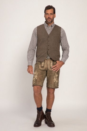 JP1880 Vest Tweed Wool Blend Traditional Light Brown - Costumes - Costumes grandes tailles 