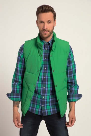 JP1880 818980 Gilet matelassé en mélange de coton Vert clair - Vestes - Vestes Homme Grandes Tailles