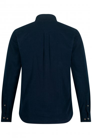 JP1880 Modern Fit Buttoned Collar Cotton Shirt Navy Blue - Chemises - Chemises Grandes Tailles Hommes