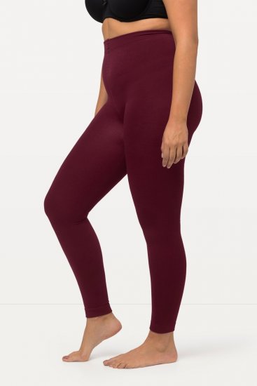 Ulla Popken 819652 Legging collant thermique Bordeaux - Collants & chaussettes - 
