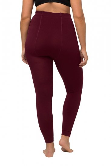 Ulla Popken 819652 Legging collant thermique Bordeaux - Collants & chaussettes - 