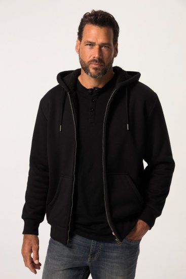 JP1880 820464 Veste à capuche doublée teddy Noir TALL - TALL sweatshirts - Sweats et hoodies TALL