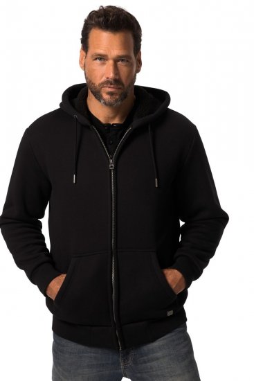 JP1880 820464 Veste à capuche doublée teddy Noir - Sweatshirts & hoodies - Sweatshirts/Hoodies grande taille homme