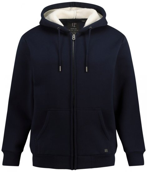 JP1880 820464 Veste à capuche doublée teddy Bleu marine - Sweatshirts & hoodies - Sweatshirts/Hoodies grande taille homme
