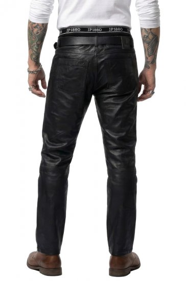 JP1880 Leather Pants Regular Fit Finest Lamb Nappa Black - Jeans et pantalons - Jeans et Pantalons grande taille 