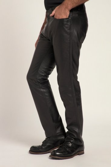 JP1880 Leather Pants Regular Fit Finest Lamb Nappa Black - Jeans et pantalons - Jeans et Pantalons grande taille 