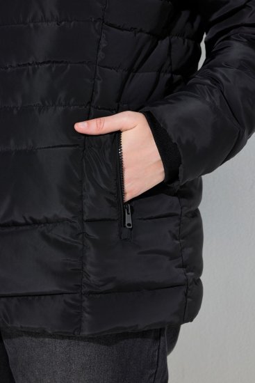 Ulla Popken 820889 Manteau matelassé Noir - Manteaux - Manteaux femme grande taille