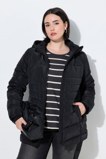 Ulla Popken 820889 Manteau matelassé Noir - Manteaux - Manteaux femme grande taille