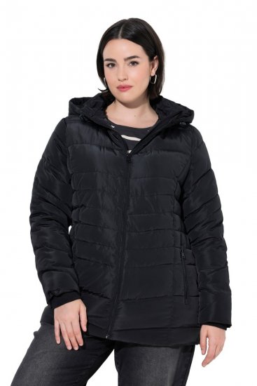 Ulla Popken 820889 Manteau matelassé Noir - Manteaux - Manteaux femme grande taille