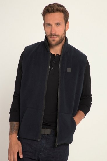 JP1880 Fleece Gilet Stomach Fit Navy - Vestes - Vestes Homme Grandes Tailles
