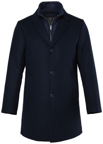 JP1880 821066 Matelassé Manteau en laine Bleu marine - Vestes - Vestes Homme Grandes Tailles