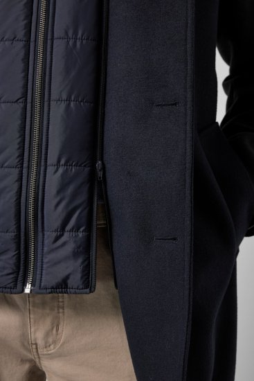 JP1880 821066 Matelassé Manteau en laine Bleu marine - Vestes - Vestes Homme Grandes Tailles