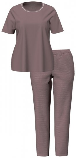 Ulla Popken 821244 Pyjama à pois Marron - Pyjamas/vêtements de détente - 