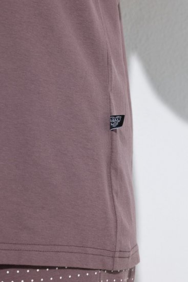 Ulla Popken 821244 Pyjama à pois Marron - Pyjamas/vêtements de détente - 