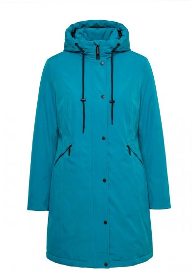 Ulla Popken 821495 Manteau technique Turquoise - Manteaux - Manteaux femme grande taille