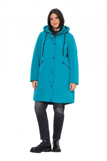 Ulla Popken 821495 Manteau technique Turquoise - Manteaux - Manteaux femme grande taille