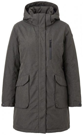 Ulla Popken 821737 Parka matelassée HYPRAR à capuche Gris foncé chiné - Vestes - Vestes femme grande taille