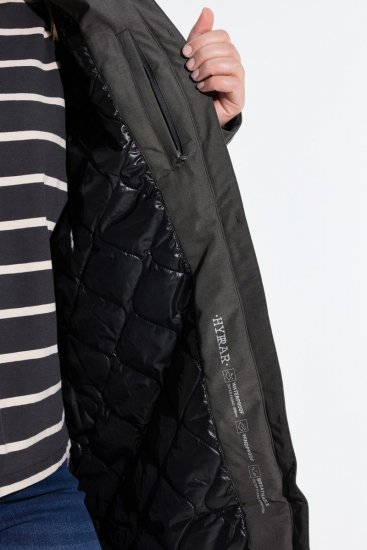 Ulla Popken 821737 Parka matelassée HYPRAR à capuche Gris foncé chiné - Vestes - Vestes femme grande taille