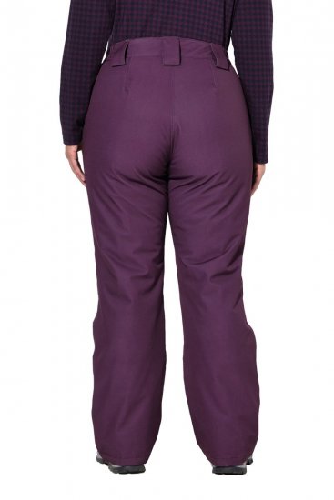 Ulla Popken 822018 Pantalon technique imperméable doublé polaire Prune - Vêtements de pluie - 