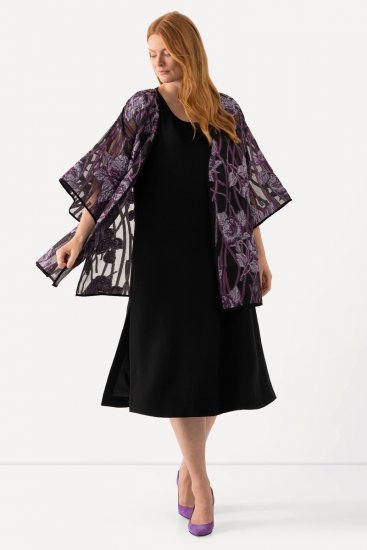 Ulla Popken 823276 Robe sans manches Noir - Robes maxi - Robes maxi grande taille