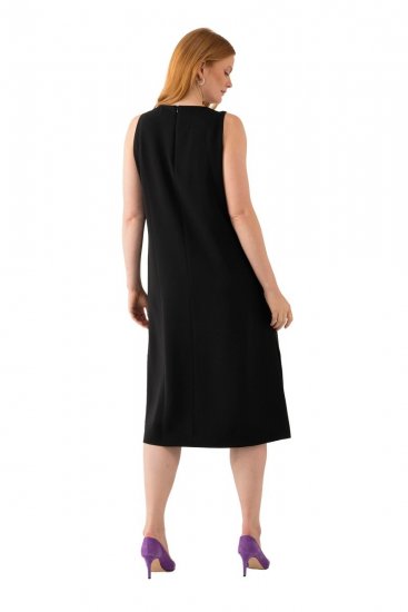 Ulla Popken 823276 Robe sans manches Noir - Robes maxi - Robes maxi grande taille