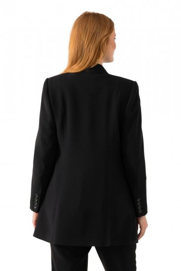 Ulla Popken 823318 Blazer à col montant Noir - Blazers - Blazers grande taille pour femme