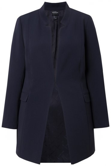Ulla Popken 823318 Blazer à col montant Bleu marine - Blazers - Blazers grande taille pour femme